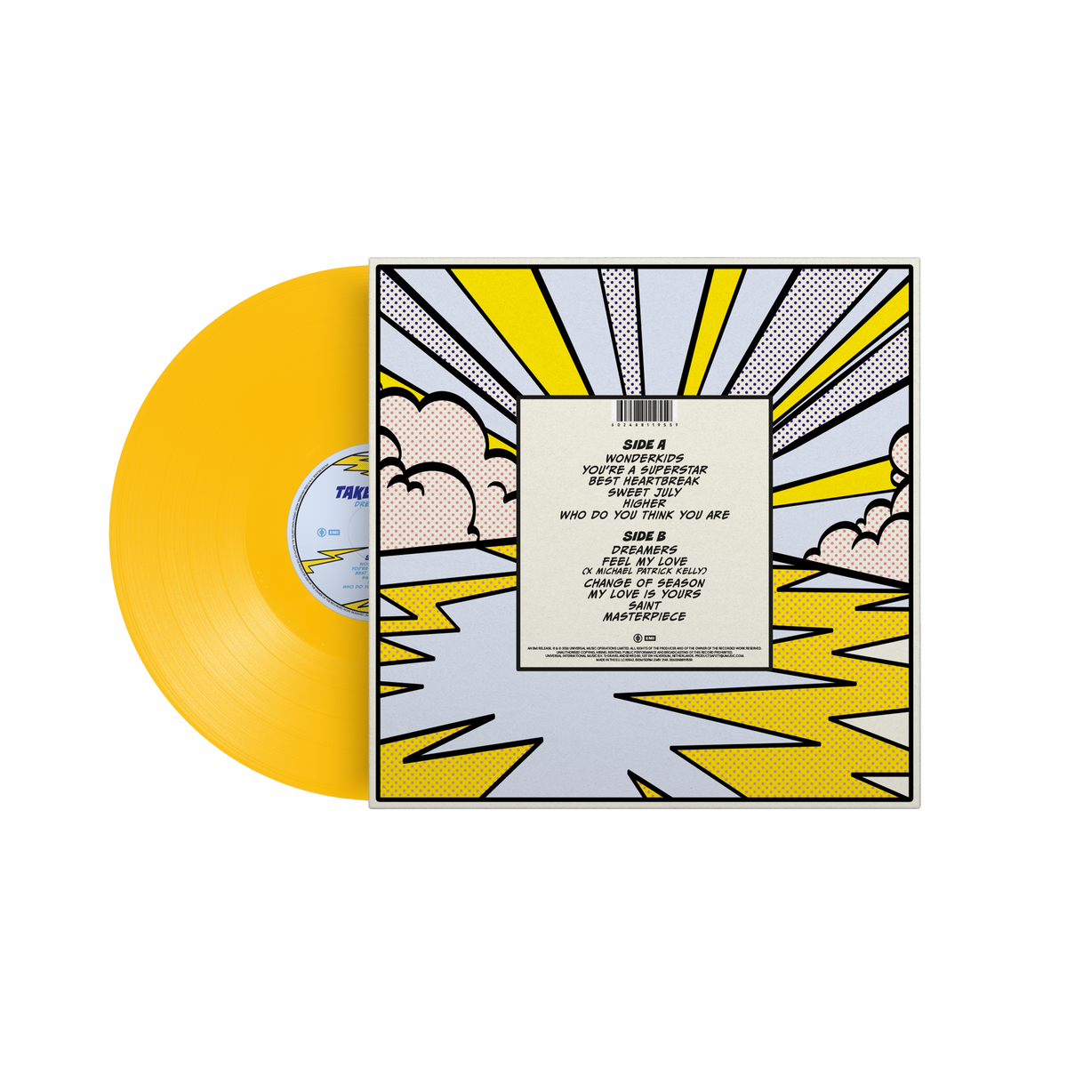 Take That - Dreamers - Store Exclusive Limited Edition Yellow LP